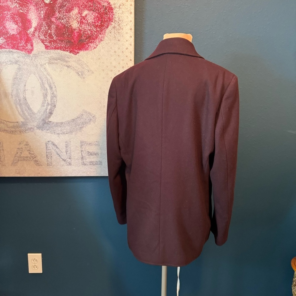 TALLIA Men's Purple Double-Breasted Wool Peacoat, L - Picture 8 of 8